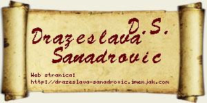 Dražeslava Sanadrović vizit kartica